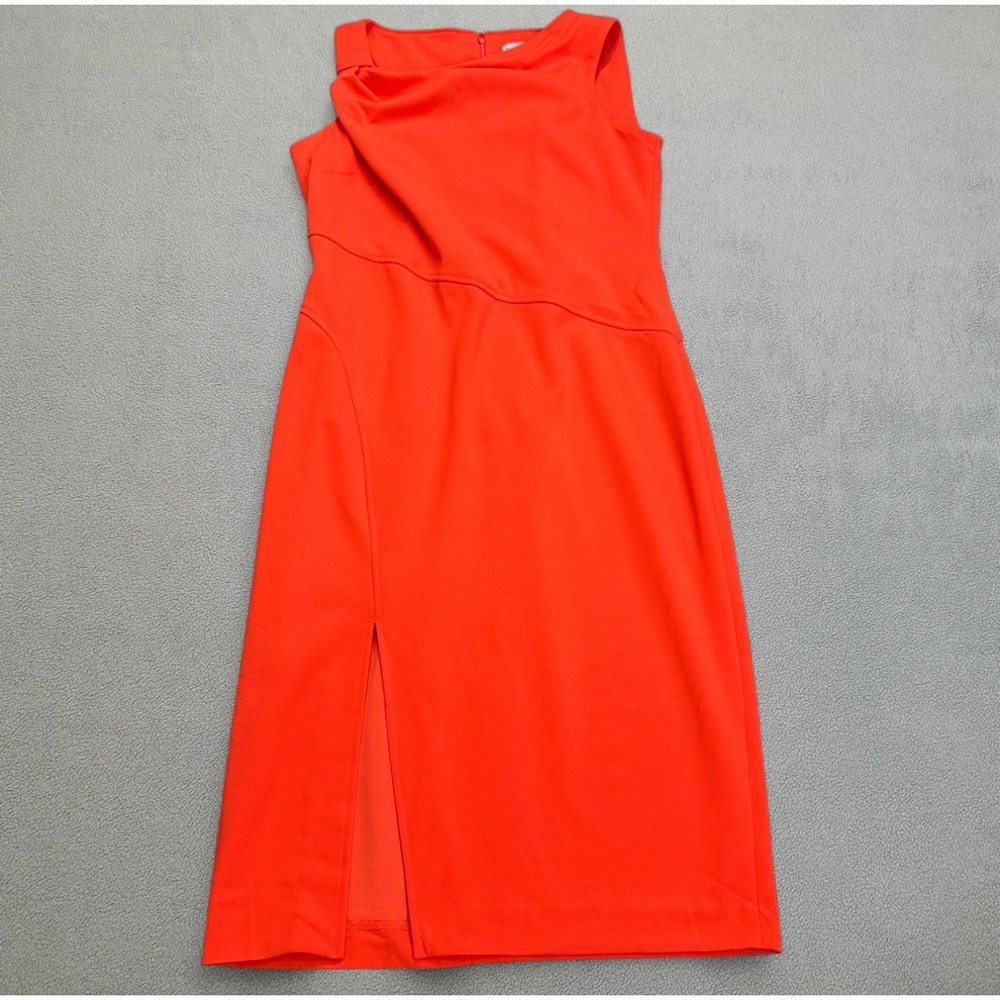 NWOT Marc New York Dress Womens 8 Sleeveless Sheath Slit Coral Red Career Party